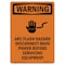 Signmission Safety Sign, OSHA WARNING, 5" Height, Arc Flash Hazard Disconnect, Portrait OS-WS-D-35-V-12969 - alternate 1
